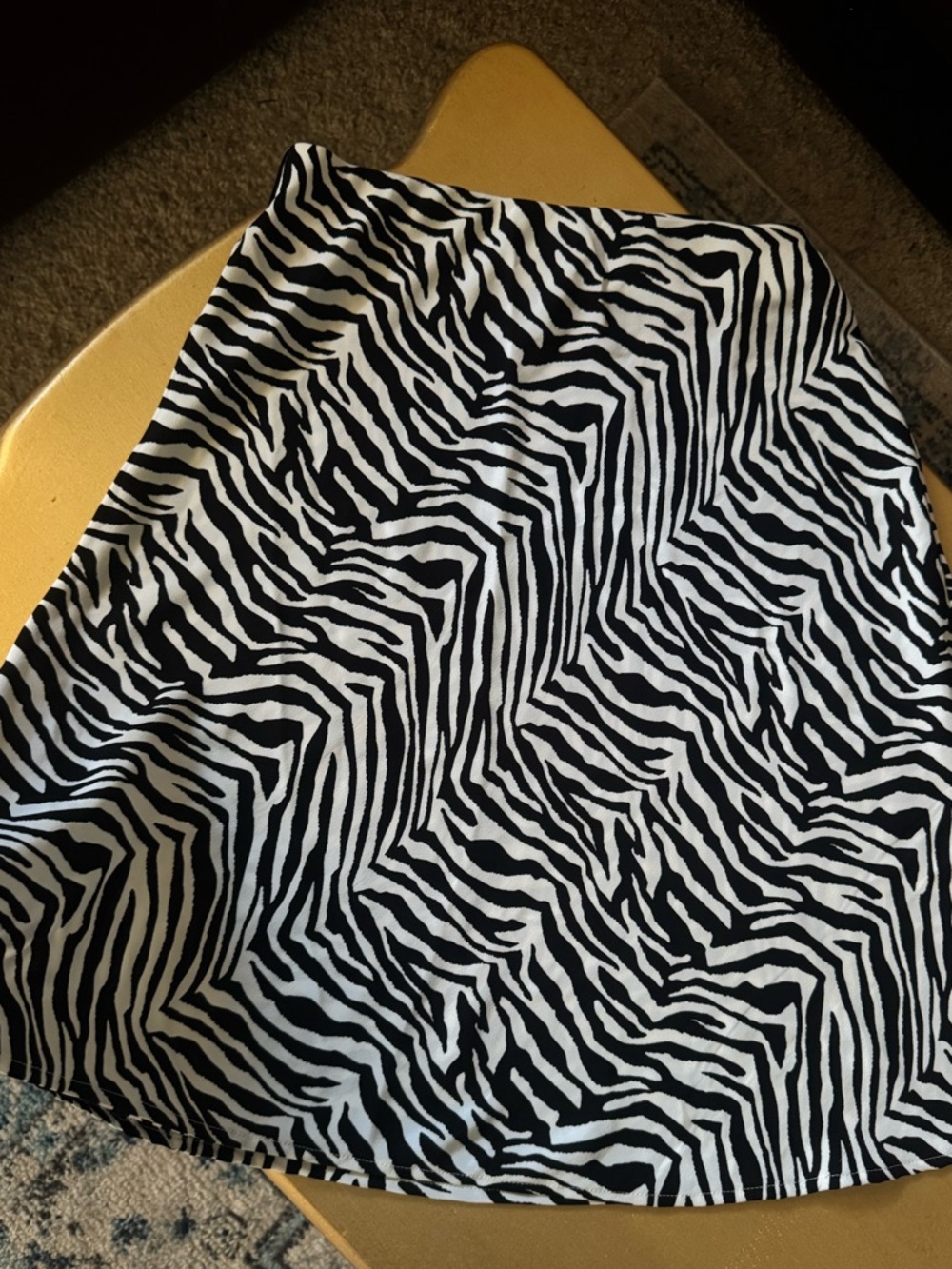 Banana Republic Black and White Zebra Print Skirt